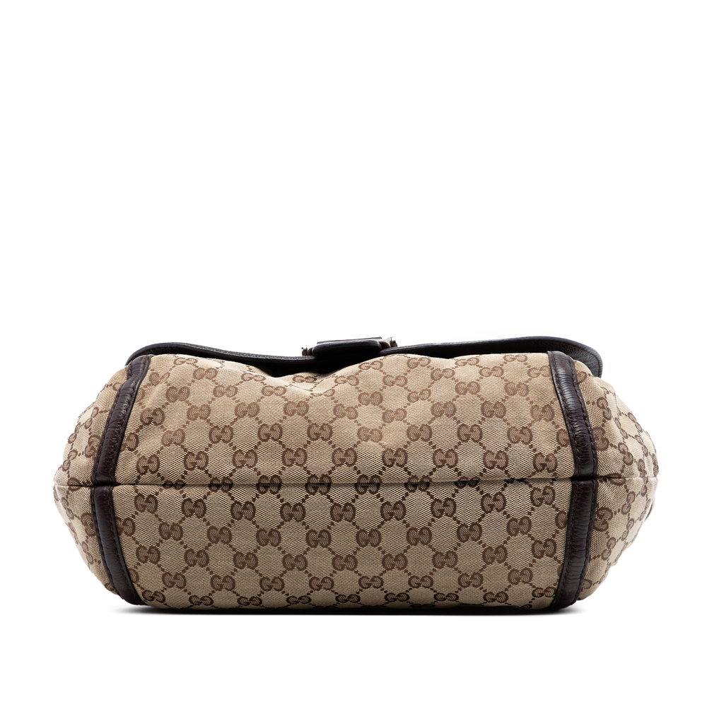 Pre-Loved Gucci Large GG Canvas Techno Horsebit Satchel - Picture 3 of 7
